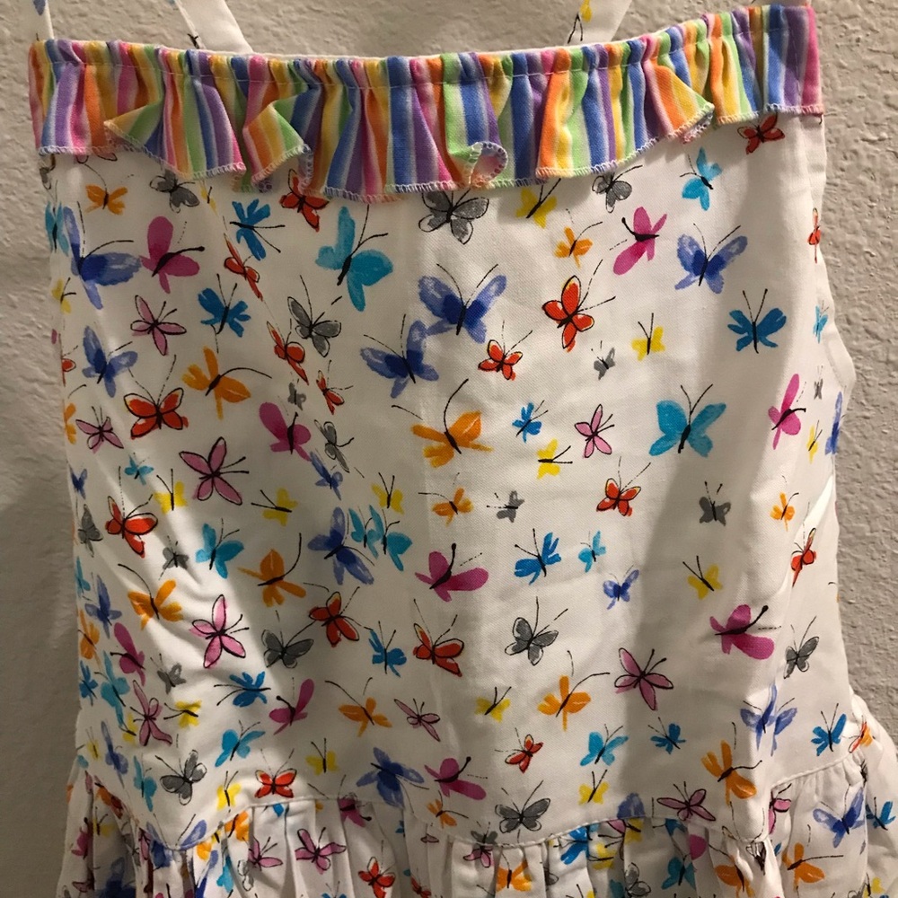 Platinum Colorful Butterfly Print Kids Dress NWOT - Picture 2 of 4